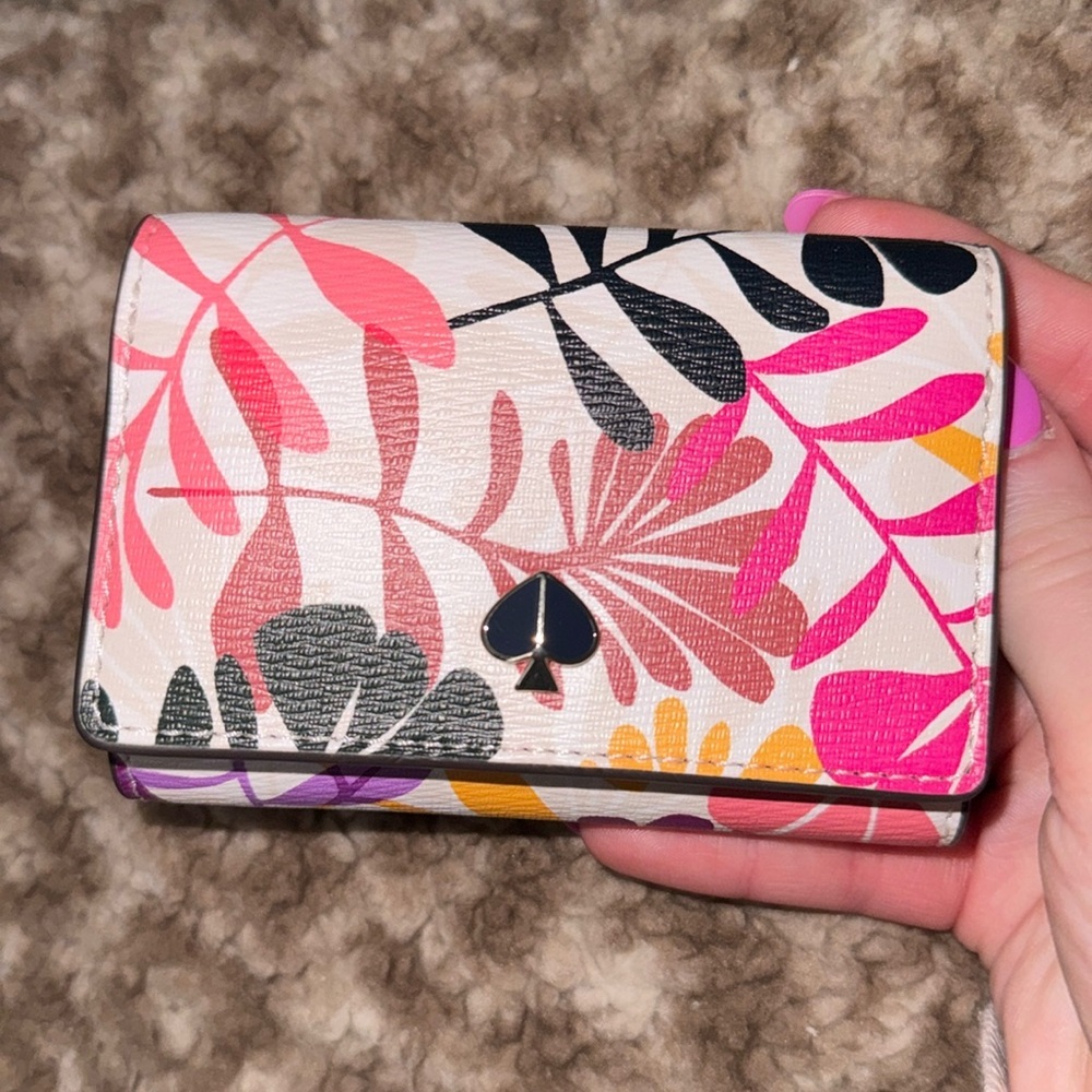 Kate Spade Hawaii Exclusive Folding Small Floral Wallet Coin Purse